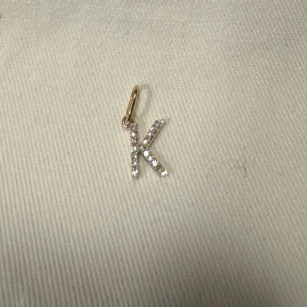 Gold and Diamond Initial 'K' Pendant from Mejuri